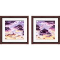 Framed 'Sunset Haze 2 Piece Framed Art Print Set' border=