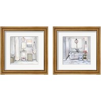 Framed 'Neutral Bath 2 Piece Framed Art Print Set' border=