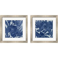 Framed 'Blue Lagoon Silhouette 2 Piece Framed Art Print Set' border=