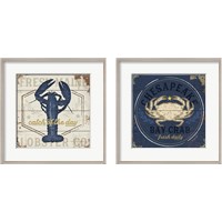 Framed 'Chesapeake Bay Crab 2 Piece Framed Art Print Set' border=