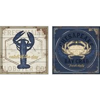 Framed 'Chesapeake Bay Crab 2 Piece Art Print Set' border=