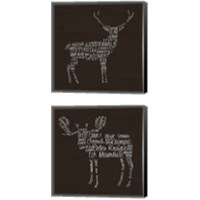 Framed 'Animal Lodge 2 Piece Canvas Print Set' border=