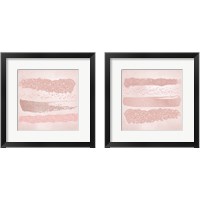 Framed 'Pink Glitter 2 Piece Framed Art Print Set' border=