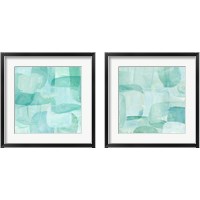 Framed 'Sea Glass Reflection 2 Piece Framed Art Print Set' border=