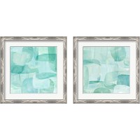 Framed 'Sea Glass Reflection 2 Piece Framed Art Print Set' border=