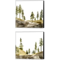 Framed 'Pine Hill 2 Piece Canvas Print Set' border=