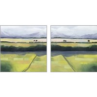 Framed 'Viridian Venture 2 Piece Art Print Set' border=