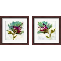 Framed 'Fuchsia Splash 2 Piece Framed Art Print Set' border=