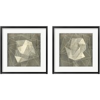 Framed 'Geomolecule Blueprint 2 Piece Framed Art Print Set' border=