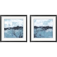 Framed 'Blue Coast Abstract 2 Piece Framed Art Print Set' border=