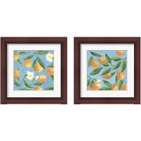 Framed 'Sweet Tangerine 2 Piece Framed Art Print Set' border=