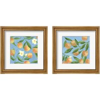 Framed 'Sweet Tangerine 2 Piece Framed Art Print Set' border=