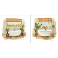 Framed 'Sunny Spa 2 Piece Art Print Set' border=