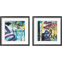 Framed 'City Graffiti 2 Piece Framed Art Print Set' border=