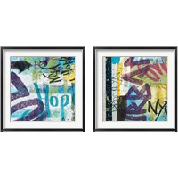 Framed 'City Graffiti 2 Piece Framed Art Print Set' border=