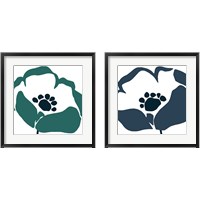 Framed 'Pop Art Floral 2 Piece Framed Art Print Set' border=