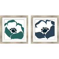 Framed 'Pop Art Floral 2 Piece Framed Art Print Set' border=