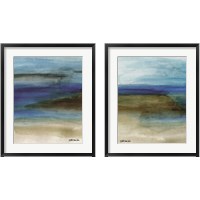 Framed 'Coastal Abstraction 2 Piece Framed Art Print Set' border=