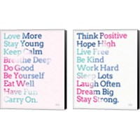 Framed 'Key to Happiness 2 Piece Canvas Print Set' border=