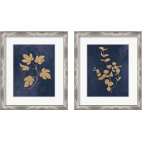 Framed 'Botanical Study Gold Navy2 Piece Framed Art Print Set' border=