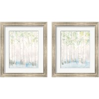 Framed 'Soft Birches 2 Piece Framed Art Print Set' border=