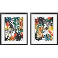 Framed 'Jungle Life 2 Piece Framed Art Print Set' border=