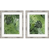 Framed 'Upright Greenery 2 Piece Framed Art Print Set' border=