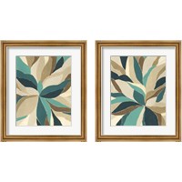 Framed 'Colorblock Blossom 2 Piece Framed Art Print Set' border=