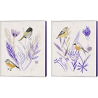 Framed 'Meander in Violet 2 Piece Canvas Print Set' border=