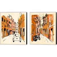 Framed 'Euro Voyage 2 Piece Canvas Print Set' border=