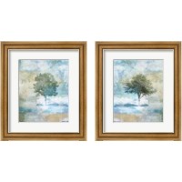 Framed 'Tree Abstract 2 Piece Framed Art Print Set' border=