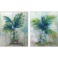 Framed 'Palm Leaves 2 Piece Art Print Set' border=