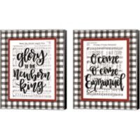 Framed 'Christmas Carol 2 Piece Canvas Print Set' border=