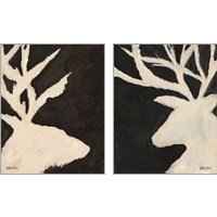Framed 'Deer & Elk 2 Piece Art Print Set' border=