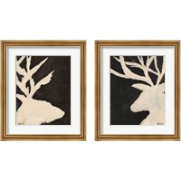 Framed 'Deer & Elk 2 Piece Framed Art Print Set' border=