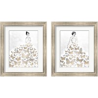 Framed 'Fluttering Gown 2 Piece Framed Art Print Set' border=