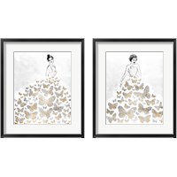 Framed 'Fluttering Gown 2 Piece Framed Art Print Set' border=