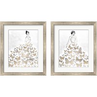 Framed 'Fluttering Gown 2 Piece Framed Art Print Set' border=