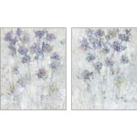 Framed 'Lavender Floral Fresco 2 Piece Art Print Set' border=