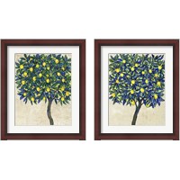 Framed 'Lemon Tree Composition 2 Piece Framed Art Print Set' border=