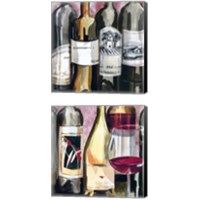 Framed 'Vintage Wines 2 Piece Canvas Print Set' border=