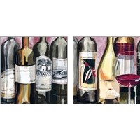 Framed 'Vintage Wines 2 Piece Art Print Set' border=