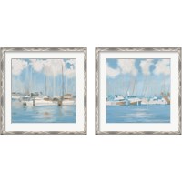 Framed 'Golf Harbor Boats 2 Piece Framed Art Print Set' border=