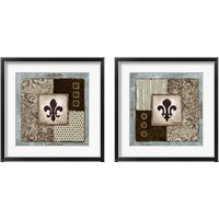 Framed 'Fleur de Lis 2 Piece Framed Art Print Set' border=