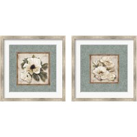 Framed 'Silversage Flower 2 Piece Framed Art Print Set' border=