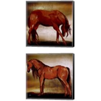 Framed 'Red Horse 2 Piece Canvas Print Set' border=