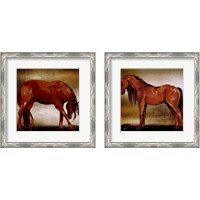 Framed 'Red Horse 2 Piece Framed Art Print Set' border=