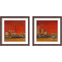 Framed 'Crazy City 2 Piece Framed Art Print Set' border=