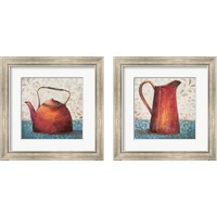 Framed 'Red Pots 2 Piece Framed Art Print Set' border=