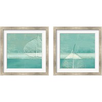 Framed 'Less is More on Teal 2 Piece Framed Art Print Set' border=